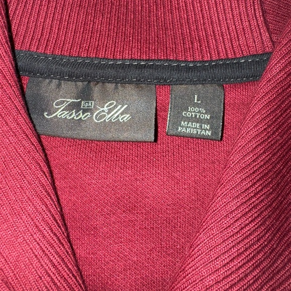 Tasso Elba Men's Textured Shawl-Collar Pullover Sweater in red size L - Picture 10 of 10